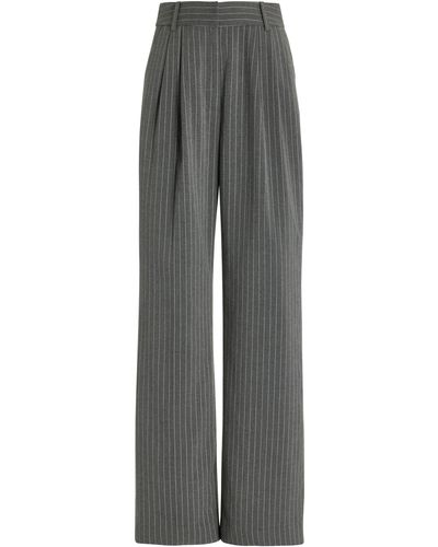 FAVORITE DAUGHTER The Favorite Pinstripe Straight-leg Pants - Gray