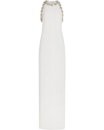 Monique Lhuillier Embellished Gown - White
