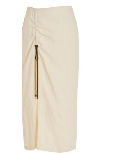 Sir. The Label Josefina Corded Linen Midi Skirt - Natural