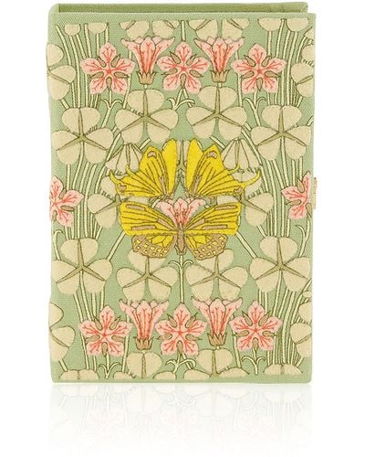 Olympia Le-Tan Clovers And Butterflies Book Clutch - Yellow