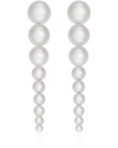Sophie Bille Brahe Sienna 14k Gold And Pearl Earrings - White
