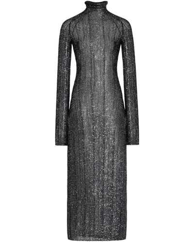 Alaïa Sequined-knit High-neck Maxi Dress - Black