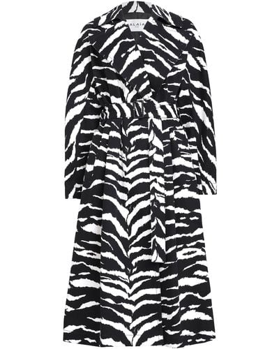 Alaïa Zebra-print Cotton Twill Trench Coat - White