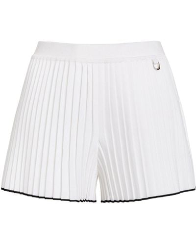 Jacquemus Ribbed-knit Mini Shorts - White