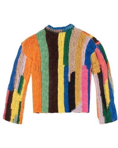The Elder Statesman Hacky Hand-crochet Sweater - Multicolour