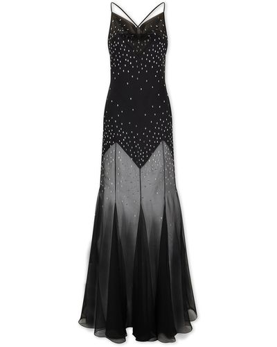 Rabanne Embellished Sheer Maxi Dress - Black