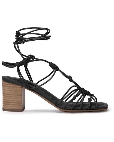 Ulla Johnson Leyna Knotted Leather Sandals - Black