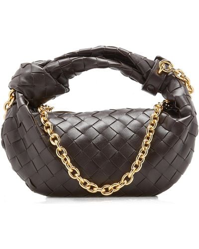 Bottega Veneta The Mini Jodie Chain-embellished Leather Bag - Black