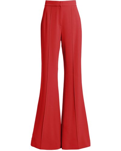 Elie Saab High-waisted Crepe Flare Pants - Red