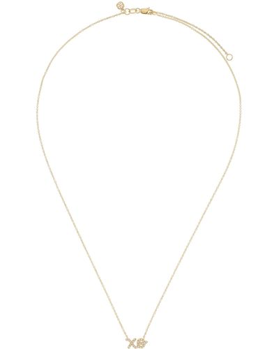 Sydney Evan Xo Script 14k Gold Diamond Necklace - White