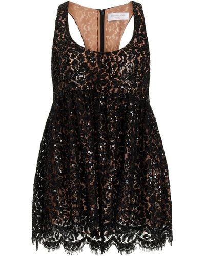 Michael Kors Sequined Lace Tank Top - Black