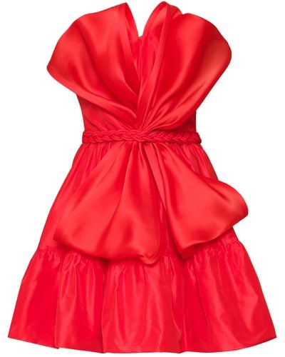 ANDRES OTALORA Primaveral Silk Mini Dress - Red