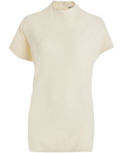 Khaite Helene Ribbed-knit Cotton Top - White