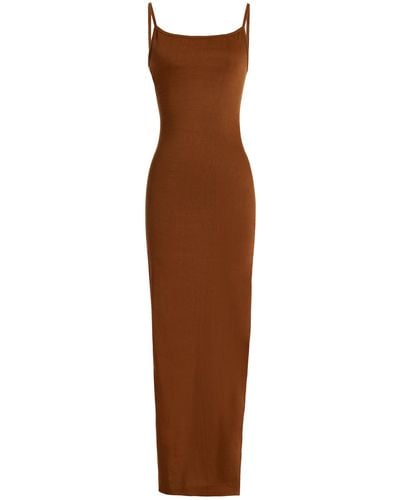 Anemos The Column Jersey Maxi Dress - Brown