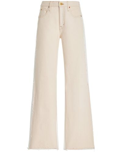 SLVRLAKE Denim Re-work Grace Rigid High-rise Wide-leg Jeans - White