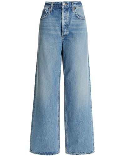 Agolde Rigid Low-slung Wide-leg Baggy Jeans - Blue