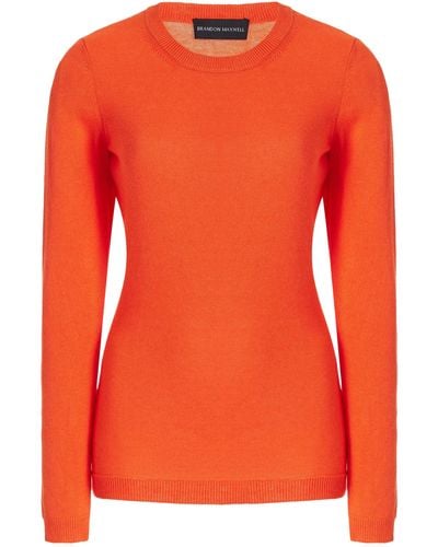 Brandon Maxwell Exclusive Eleanor Silk-cashmere Sweater - Orange