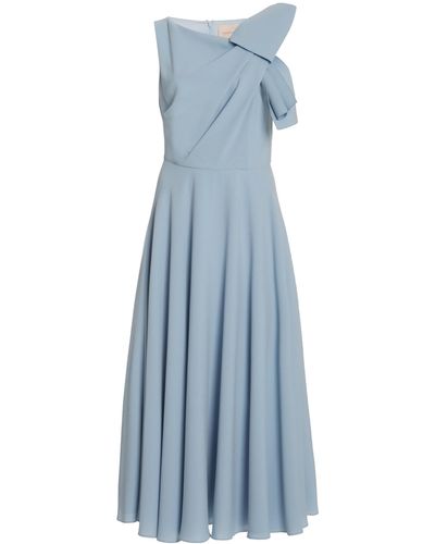 ROKSANDA Brigitte Draped Midi Dress - Blue