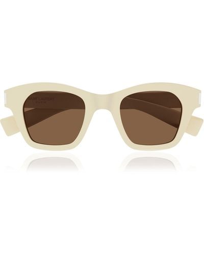 Saint Laurent Square-frame Acetate Sunglasses - White