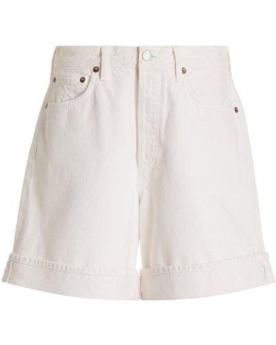 Agolde Dame High-rise Denim Shorts - White