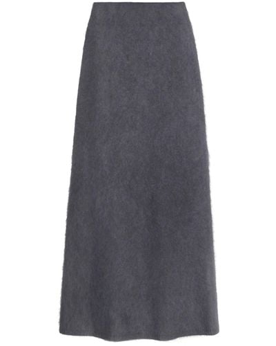Lisa Yang Asta Cashmere Midi Skirt - Grey