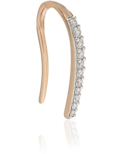 Marie Mas Ocean Tide 18k Rose Diamond Gold Earring - White