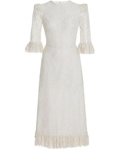 The Vampire's Wife The Falconetti Lace Midi Dress - White