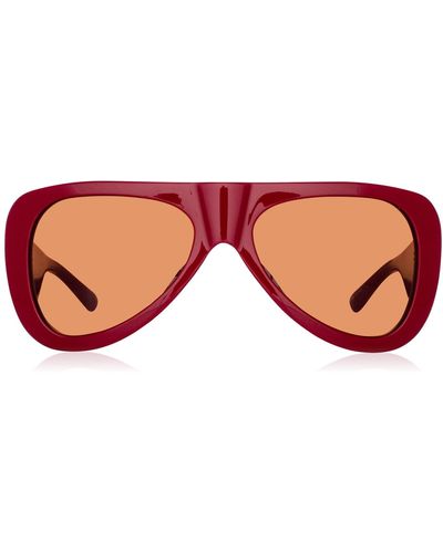 The Attico Edie Aviator-frame Acetate Sunglasses - Pink