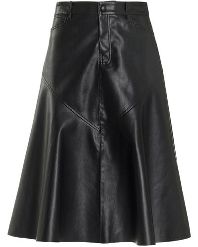 Proenza Schouler Jesse Faux Leather Midi Skirt - Black
