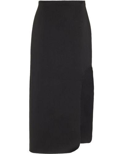 By Malene Birger Wick Slit-detailed Midi Skirt - Black