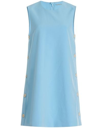 Alexis Libra Buttoned Cady Mini Shift Dress - Blue