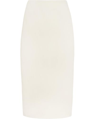 St. Agni Low Waist Midi Pencil Skirt - White