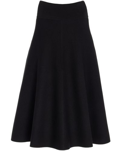 Frankie Shop Exclusive Gabrielle Knit Midi Skirt - Black