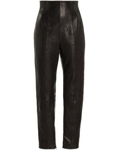 Khaite Lenn High-rise Leather Pants - Black