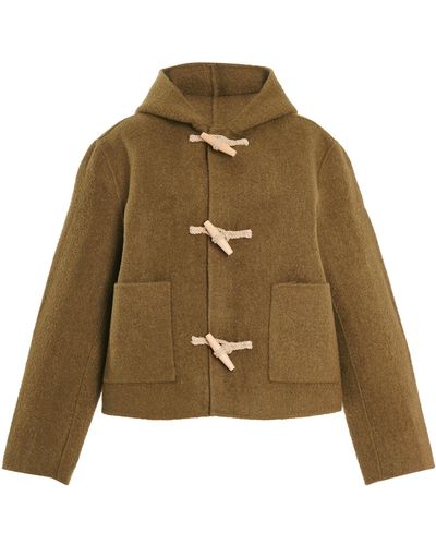Totême Felted Wool-blend Duffle Jacket - Natural