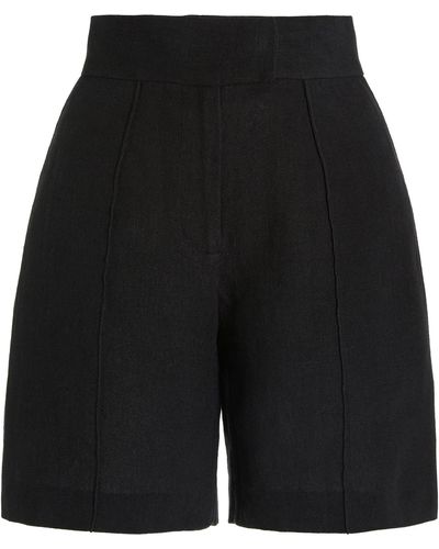 St. Agni Lola Linen Shorts - Black