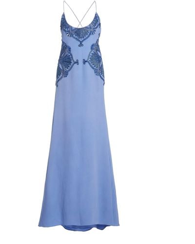 Cucculelli Shaheen Blue Iris Woven Rings Dress
