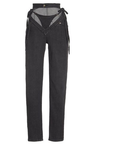 Y. Project G-party Rigid High-rise Straight-leg Jeans - Grey