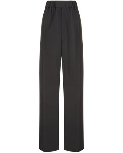 Bottega Veneta Tailored Wool Twill Straight-leg Pants - Black