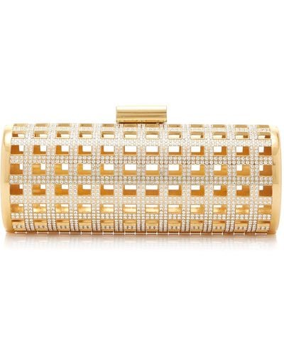 Jonathan Simkhai Aviary Crystal-embellished Gold-tone Cage Clutch - Natural