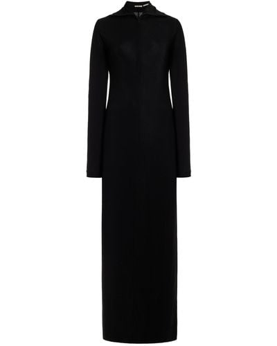 BITE STUDIOS Zipped Jersey Maxi Dress - Black