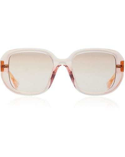 Gucci Oversized Square-frame Bio-nylon Sunglasses - Pink