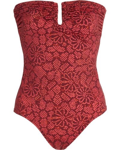 Ulla Johnson Monterey Maillot Swimsuit - Red