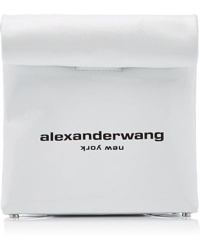 Alexander Wang Lunch Bag Patent Leather Clutch - White