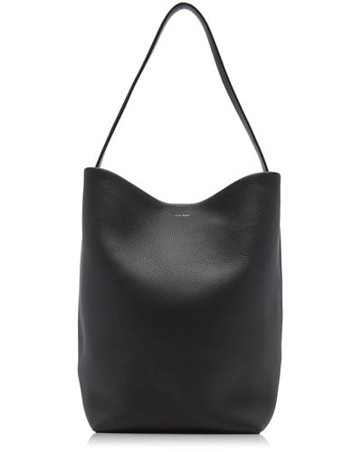 The Row Large Park N/s Leather Tote Bag - Black