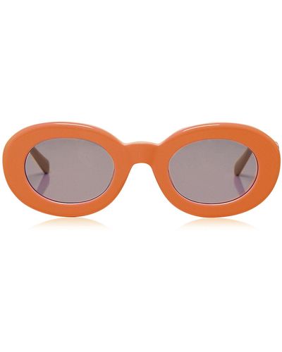 Jacquemus Pralu Round-frame Acetate Sunglasses - Orange