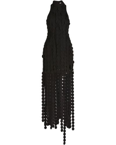Acler Melrose Appliqued Crepe Mini Dress - Black