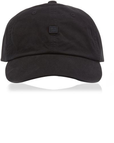 Acne Studios Cunov Face Cotton Baseball Hat - Black