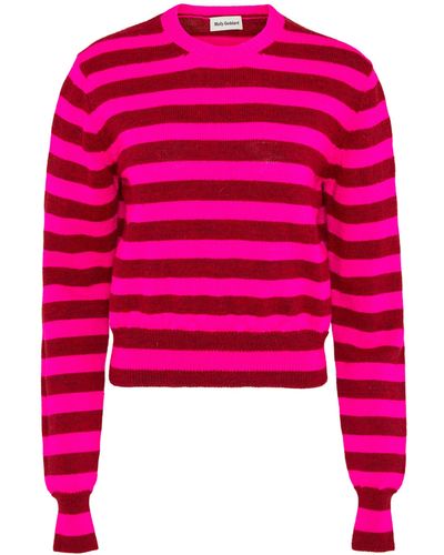 Molly Goddard Flaven Striped Wool Sweater - Pink