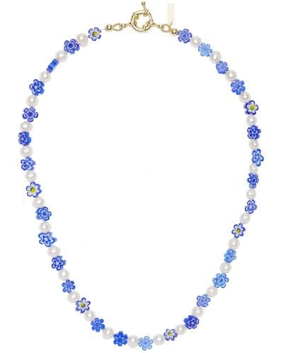 Eliou Corinna Beaded Pearl Necklace - Blue